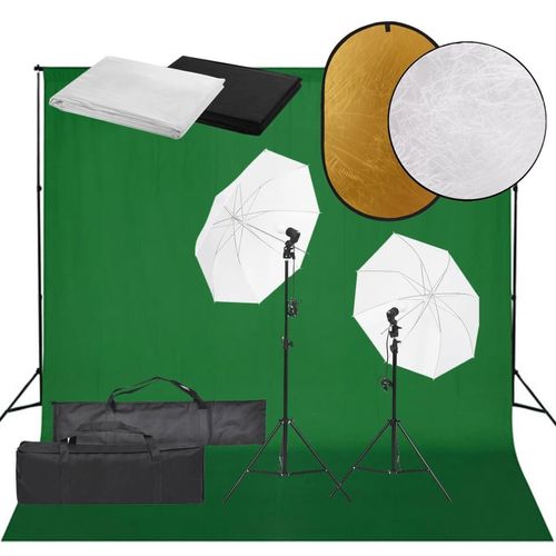 Prolenta Premium - Fotostudio-Set mit Beleuchtung, Hintergrund und Reflektor