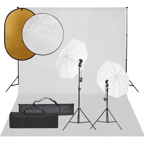 Prolenta Premium - Fotostudio-Set mit Beleuchtung, Hintergrund und Reflektor