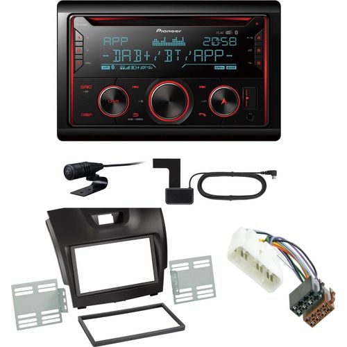 Pioneer FH-S820DAB USB Digitalradio Bluetooth DAB+ Einbauset für Isuzu D-Max 2