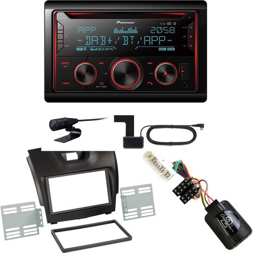 Pioneer FH-S820DAB USB Digitalradio Bluetooth DAB+ Einbauset für Isuzu D-Max 2