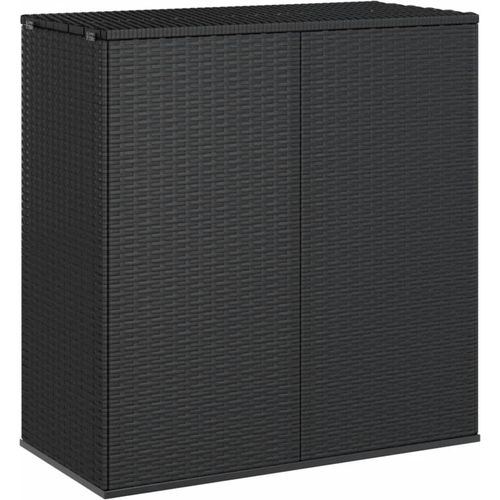Prolenta Premium - Garten-Kissenbox PE Rattan 100x49x103,5 cm Schwarz