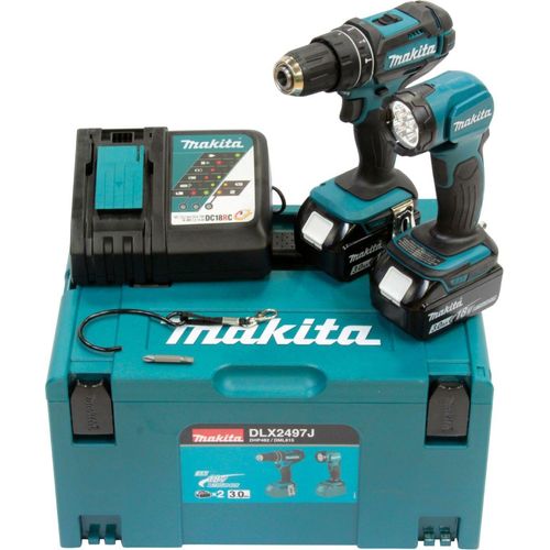Makita Akku-Kombo-Kit DLX2497J Schlagbohrer Set Bohrmaschine
