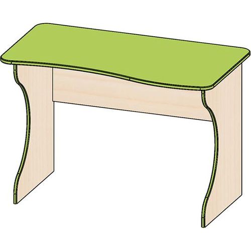 Jugendzimmer Schreibtisch Tisch Computertisch 133 cm birke / lime grün