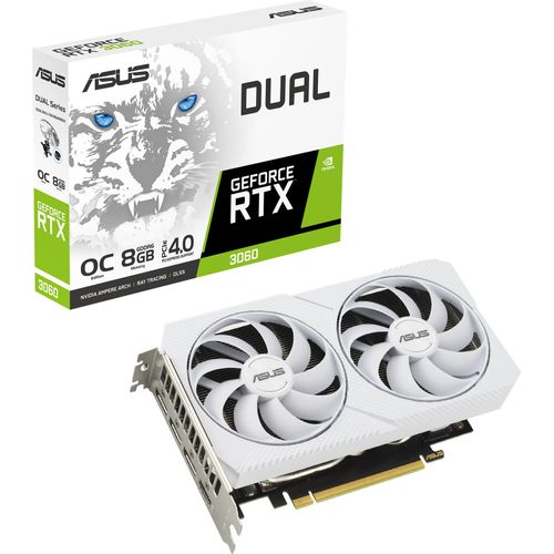 ASUS DUAL-RTX3060-O8G-WHITE NVIDIA GeForce RTX 3060 8 GB GDDR6