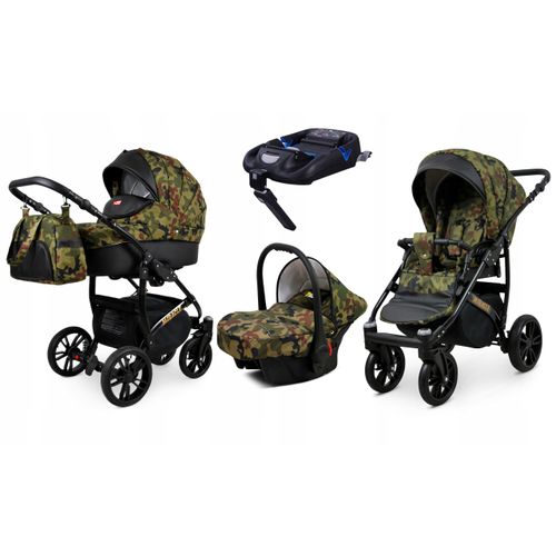 BabyLux® Miracle | 4in1 Kinderwagen Bambimo | | Kombikinderwagen | Kinderwagenset | Isofix-Basissta