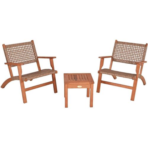Sitzgruppe SONORA Lounge Möbel Eukalyptus Kunststoff Holz