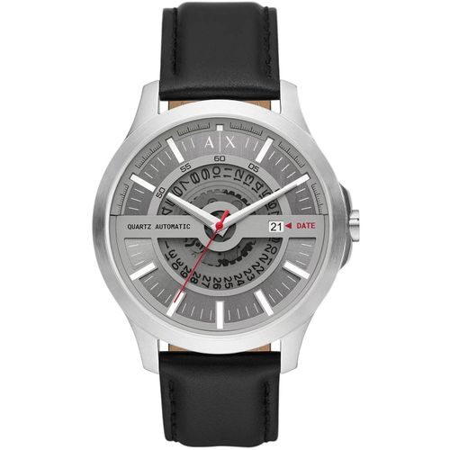 Armani Exchange AX2445 HAMPTON Uhr Herrenuhr Leder Datum schwarz