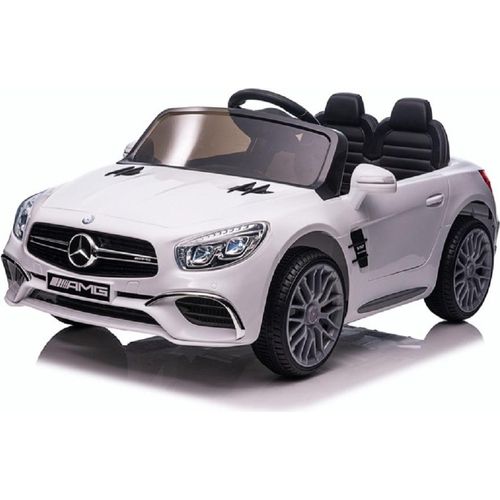 Kinder Elektroauto Mercedes Benz SL63 AMG weiss Zwei Motoren, LED, FB,UVM.