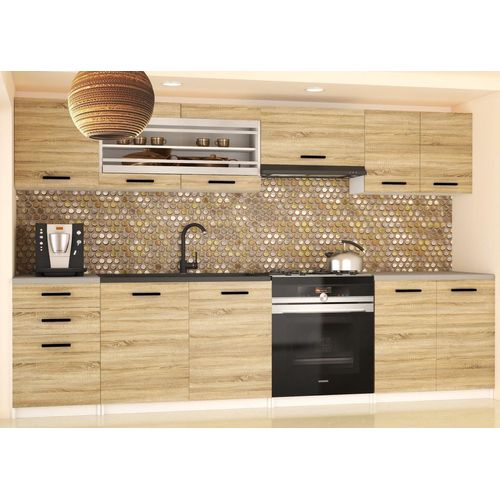 Küchenschrank Set Möbelsets Unterschränke Hochschrank Hängeglasschrank Komplettküche Marika 2 | Küchen Möbel | Sonoma