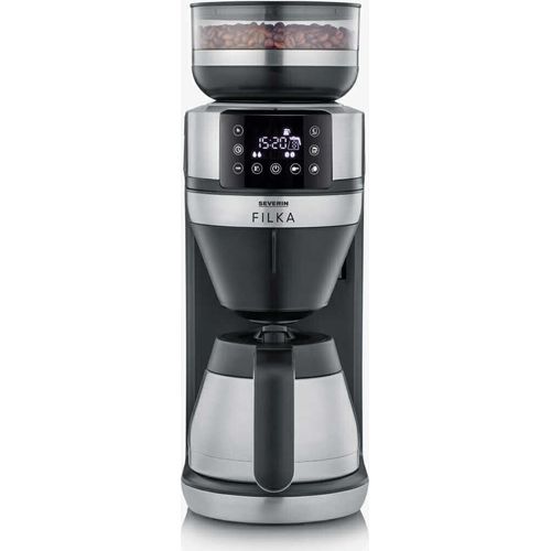 SEVERIN FILKA Vollautomat für Filterkaffee mit Thermokanne KA 4851 ca. 1.520 W KA 4851 aus Edelstahl, gebürstetmattschwarzsilber