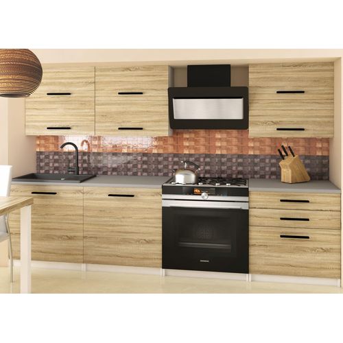 Küchenschrank Set Möbelsets Unterschränke Hochschrank Hängeglasschrank Komplettküche Primera 2 | Küchen Möbel | Sonoma