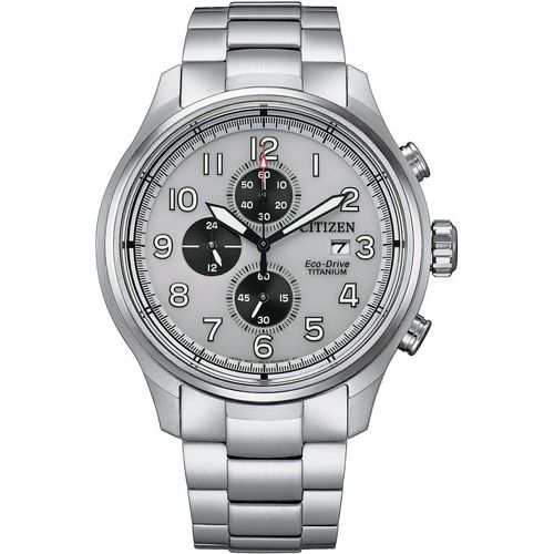 Chronograph Citizen Versilbert/Stahl Kollektion Supertitanio - mann