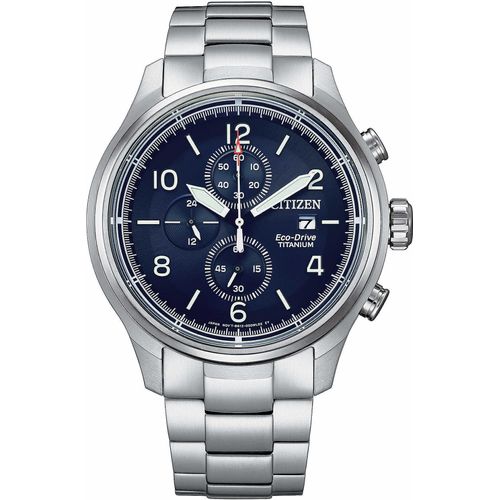 Chronograph Trendy Citizen Versilbert/Stahl Kollektion Supertitanio - mann