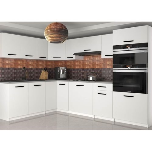 Küchenschrank Set Möbelsets Unterschränke Hochschrank Hängeglasschrank Komplettküche Uniqagrande | Küchen Möbel | Weiß