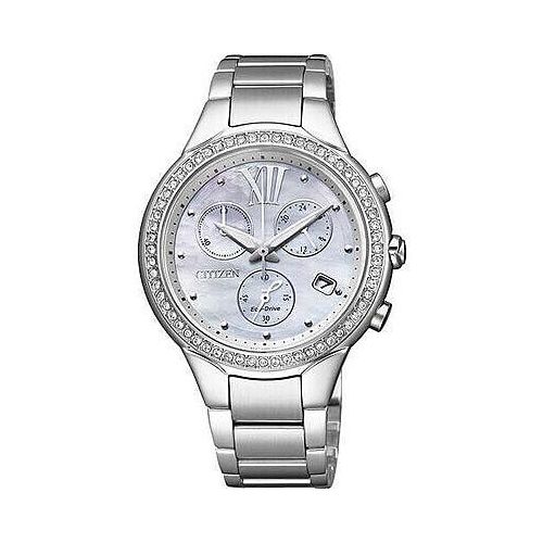 Chronograph Citizen Versilbert/Stahl Kollektion Eco-Drive - frau