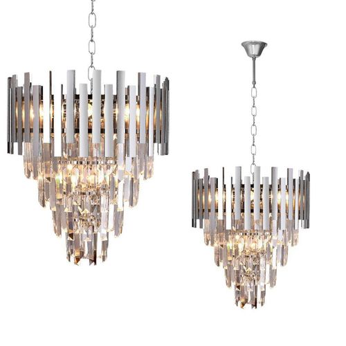 Kronleuchter Aspen Ii Chrome 9Xe14 Deckenlampe Deckenleuchte