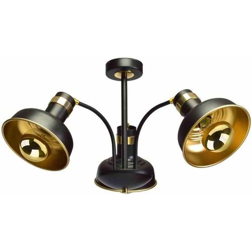 Deckenleuchte Margo Schwarz/Gold 3Xe27 Deckenlampe