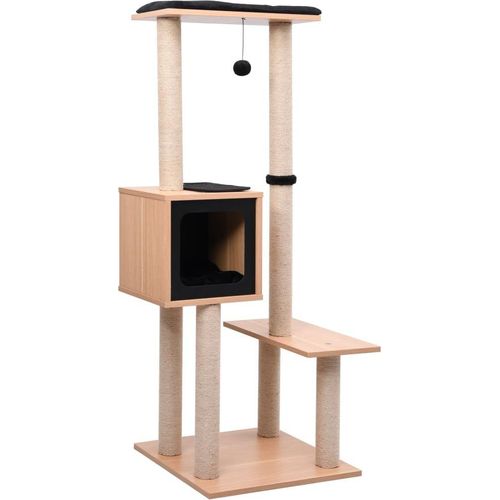 Prolenta Premium Katzen-Kratzbaum mit Sisal-Kratzmatte 129 cm