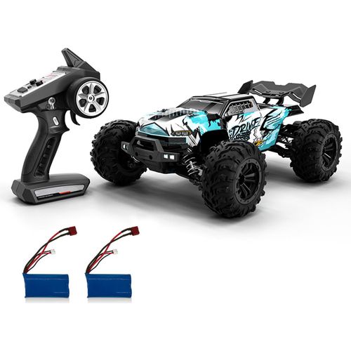 RC Auto 2,4 GHz 70 km/h High Speed 1/16 Offroad RC Trucks Brushless Motor LED-Licht 4WD Fahrzeugrennen Kletterauto Geschenke fuer Kinder Erwachsene 2 Batterien