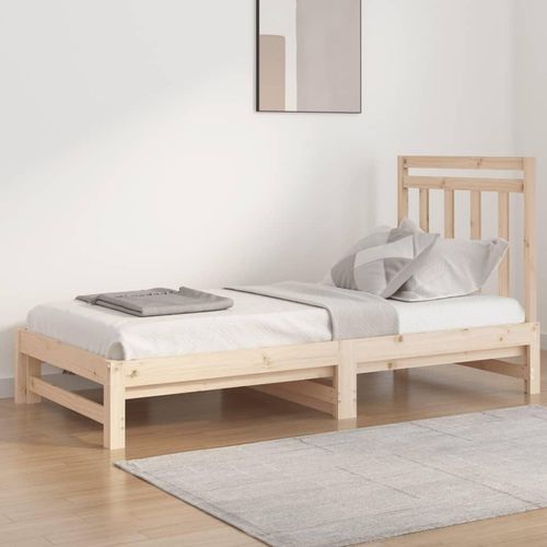 vidaXL Tagesbett Ausziehbar 2x(90x190) cm Massivholz Kiefer - Tagesbett - Tagesbetten - Schlafsofa - Schlafsofas