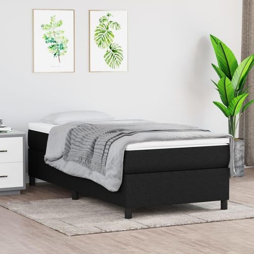 vidaXL Boxspringbett Schwarz 80x200 cm Stoff - Boxspringbett - Boxspringbetten - Bett - Schlafzimmermöbel