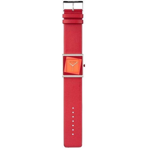 Uhr - Yess Rot - Edelstahl - Lederband Rot