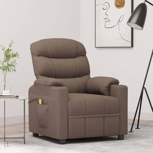 Möbel Massagesessel Taupe Stoff - Massagesessel CHY6791942