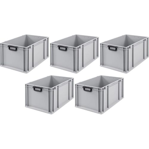 SparSet 5x Eurobox NextGen Portable Duo | HxBxT 32x40x60cm | 65 Liter | Eurobehälter, Transportbox, Transportbehälter, Stapelbehälter