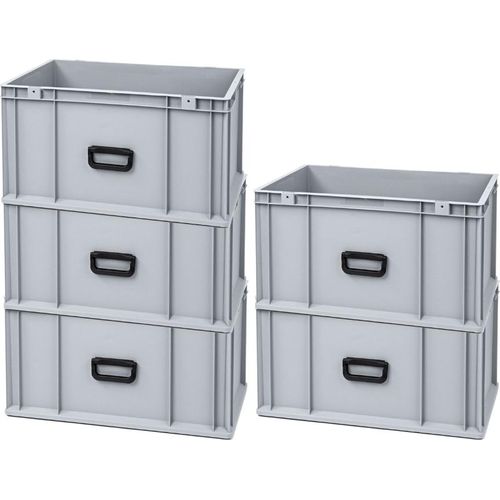 SparSet 5x Eurobox NextGen Portable Uno | HxBxT 32x40x60cm | 65 Liter | Eurobehälter, Transportbox, Transportbehälter, Stapelbehälter