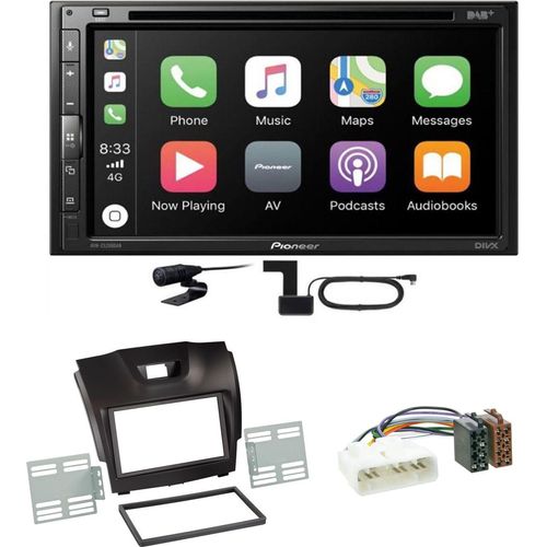 Pioneer AVH-Z5200DAB CarPlay Android Auto USB MP3 CD Einbauset für Isuzu D-Max 2
