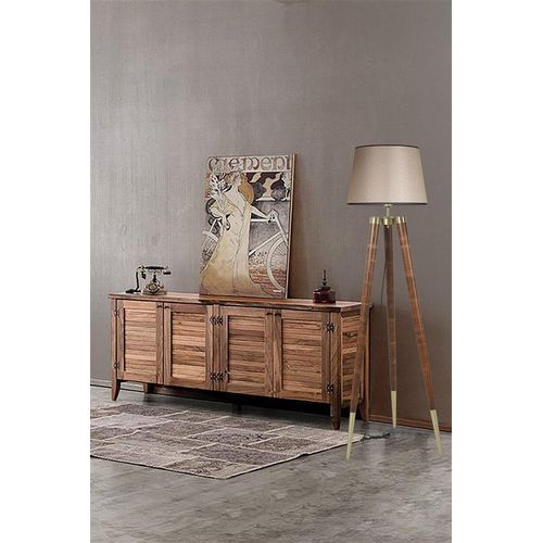 Opviq, 8578- 8578LUN, Beige, Stehlampen, Hornbeam -Körper
