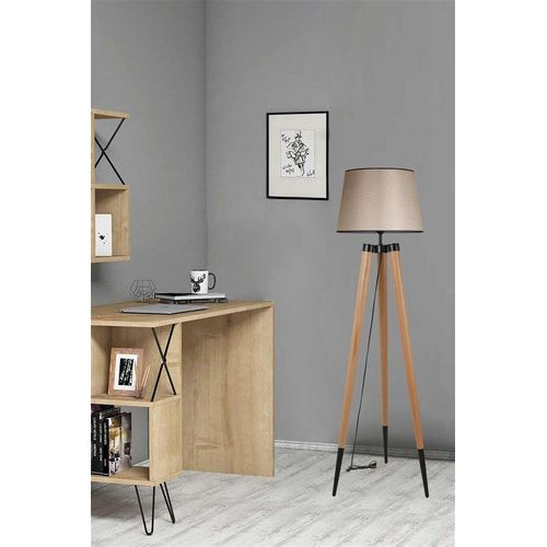 Opviq, 8579- 8579LUN, Beige, Stehlampen, Hornbeam -Körper
