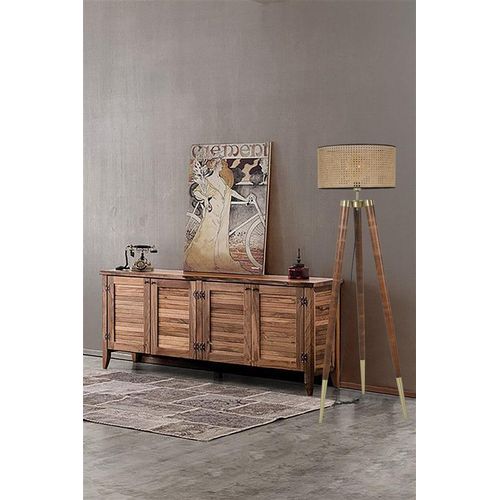 Opviq, 8578- 8578LUN, Beige, Stehlampen, Hornbeam -Körper