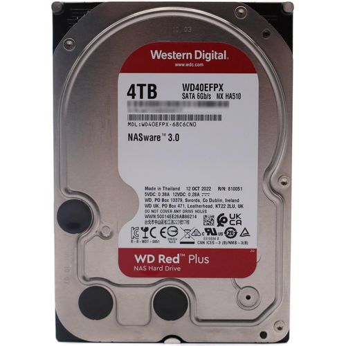 Western Digital 4TB 7200rpm SATA-600 256MB Red Plus WD40EFPX
