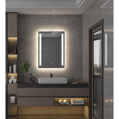 LED-Badezimmerspiegel, ca. 60 x 80 x 3,5