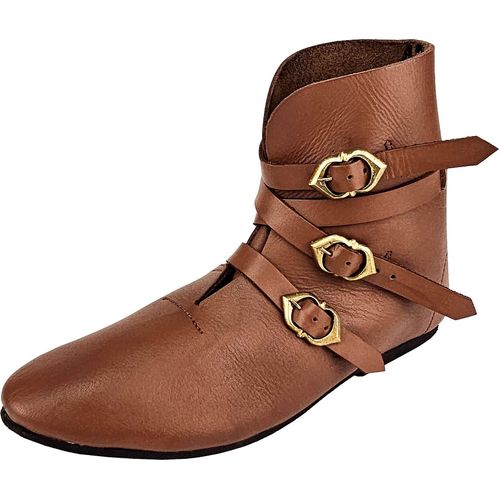 Mittelalter Halbstiefel braun mit Gummisohle, Curt 46