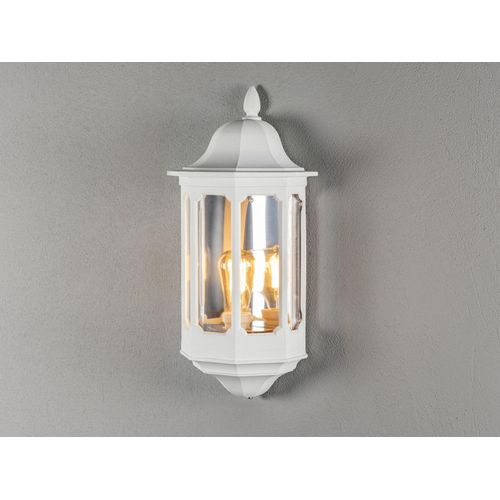 LED Außenwandleuchte, Außenwandlaterne Landhausstil, Fassadenbeleuchtung Weiß