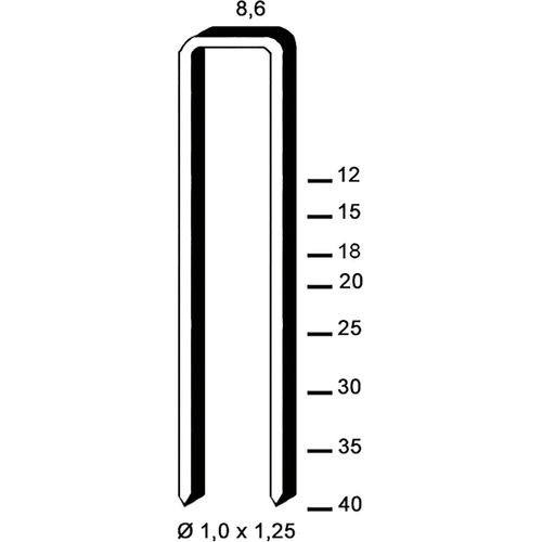 ALSAFIX Klammern Type H 40 mm aus Stahldraht verzinkt (10000 Stück)