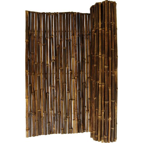 Sichtschutz aus Bambus - Rollzaun BLACK (Höhe x Breite) - 180 x 180 cm