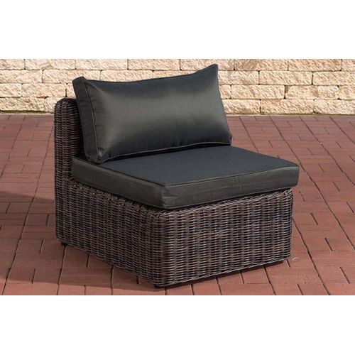 Mittel-Sofa HLO-CP32 Anthrazit 5mm braun-meliert