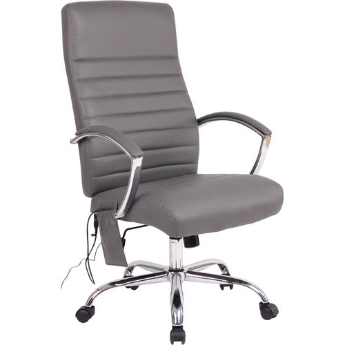 Bürostuhl HLO-CP83 Kunstleder mit Massagefunktion grau