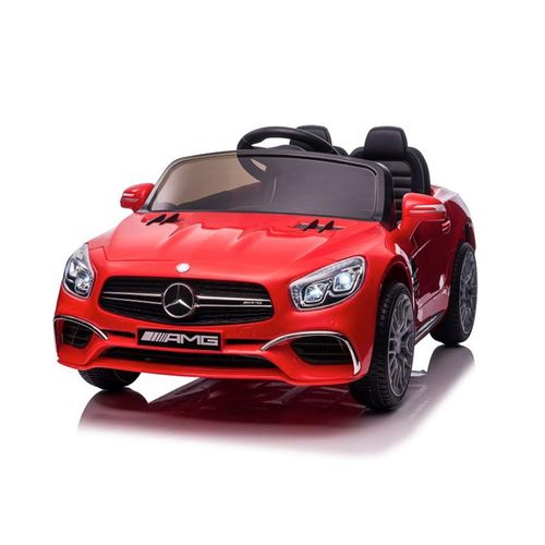 TPFLiving Elektro-Kinderauto Mercedes SL 65 AMG rot - Sportwagen für Kinder - Kinderauto Mercedes SL 65 AMG - Elektroauto für Kinder - Kinderfahrzeug ab 3 Jahren
