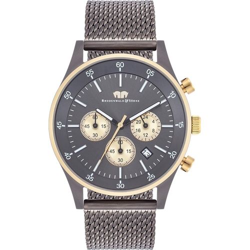 Herren Chronograph gelbgold Edelstahl anthrazit