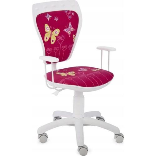 Kinder Schreibtischstuhl 55x97cm Bürostuhl Drehstuhl Jugendstuhl Drehsessel; Schmetterlinge