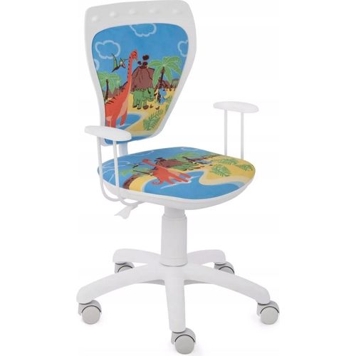 Kinder Schreibtischstuhl 55x97cm Bürostuhl Drehstuhl Jugendstuhl Drehsessel; Dinosaurier