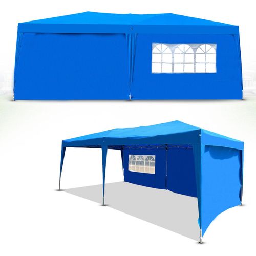 Pavillon Faltpavillon 3x6m Partyzelt Gartenzelt Klappzelt, Blau