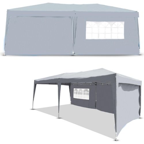 Pavillon Faltpavillon 3x6m Partyzelt Gartenzelt Klappzelt, Grau