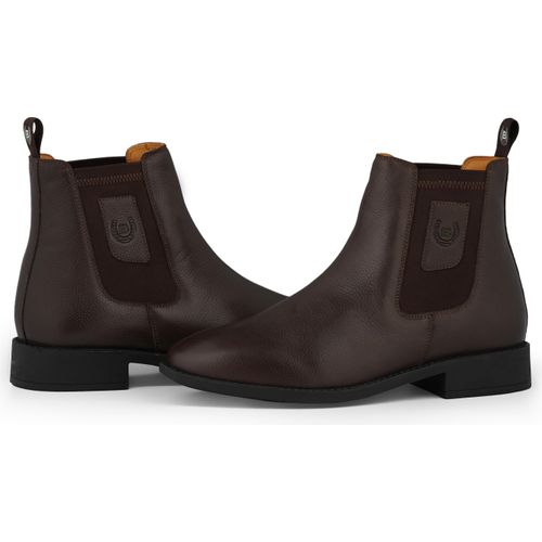Bronco PREMIUM - OLDEN Stiefeletten, Lederreitstiefeletten in zwei Farben, Farbe:Braun, Größe:41