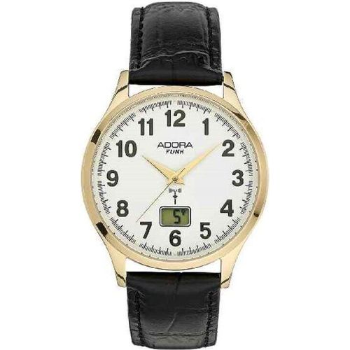 ADORA Funk Armbanduhr Ø 40mm Datum Edelstahlgehäuse gelbgoldfarben