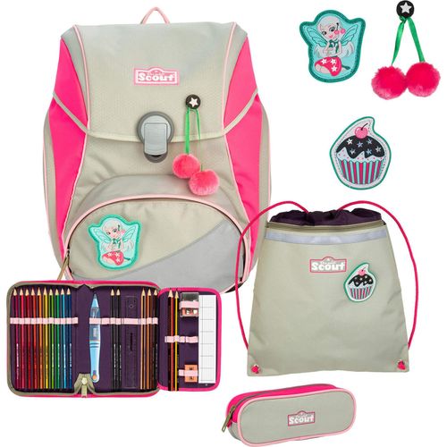 Scout Schulranzen Alpha Set 4-teilig Pink Cherry beige